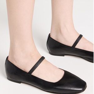 Madewell Greta ballet flat women shoes size 9 US black leather NWOT